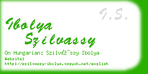 ibolya szilvassy business card